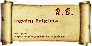 Ungváry Brigitta névjegykártya