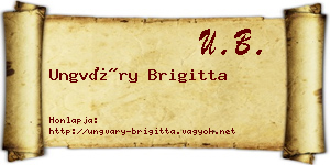 Ungváry Brigitta névjegykártya